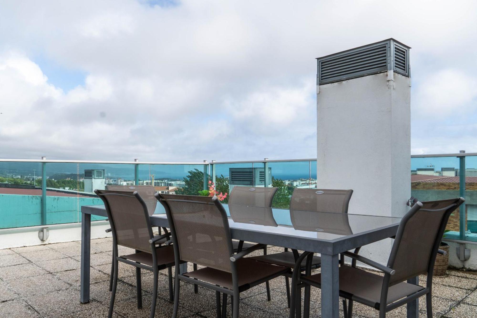 Rooftop Terrace Apartment Pdl Ponta Delgada  Ngoại thất bức ảnh